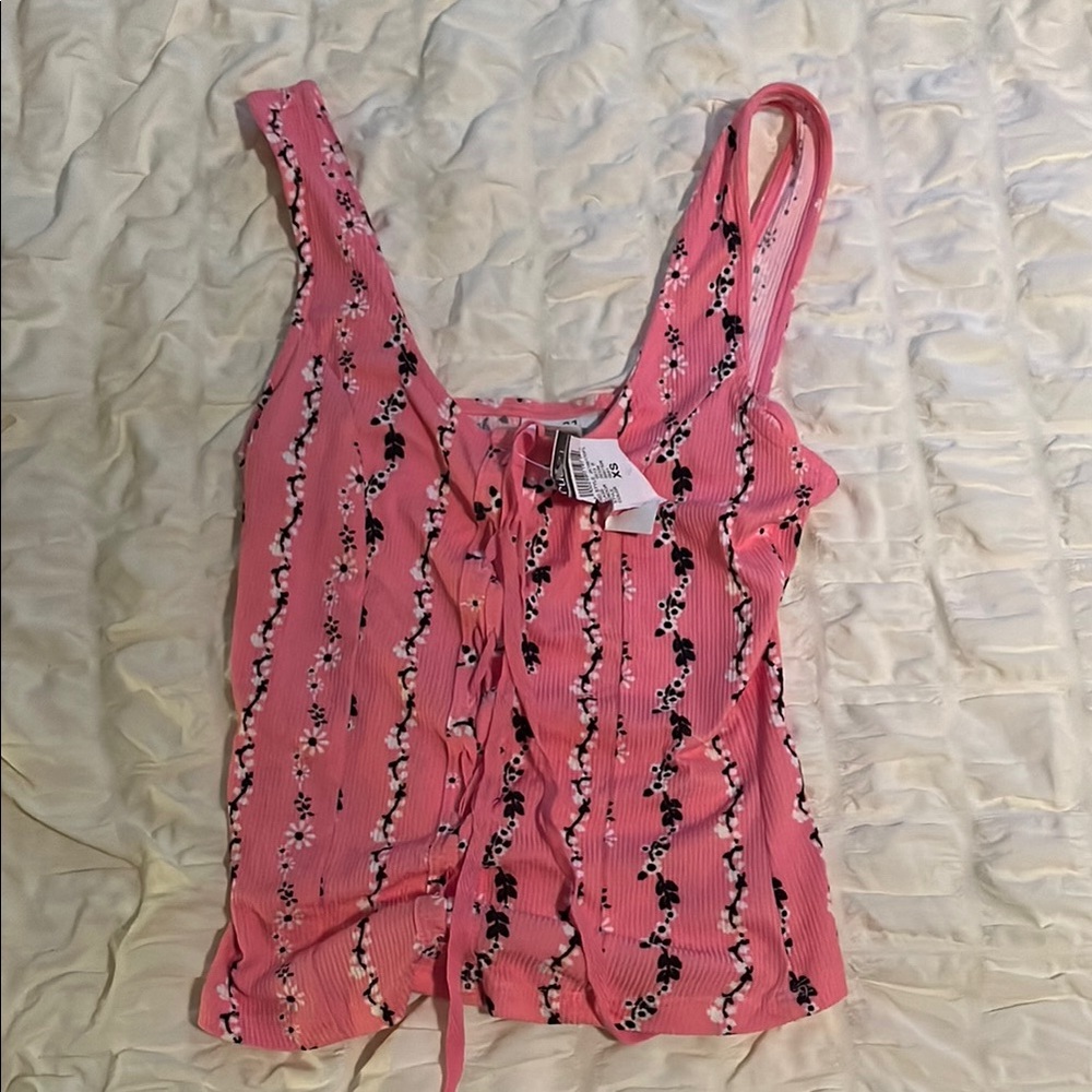 Pink Floral Women's Top